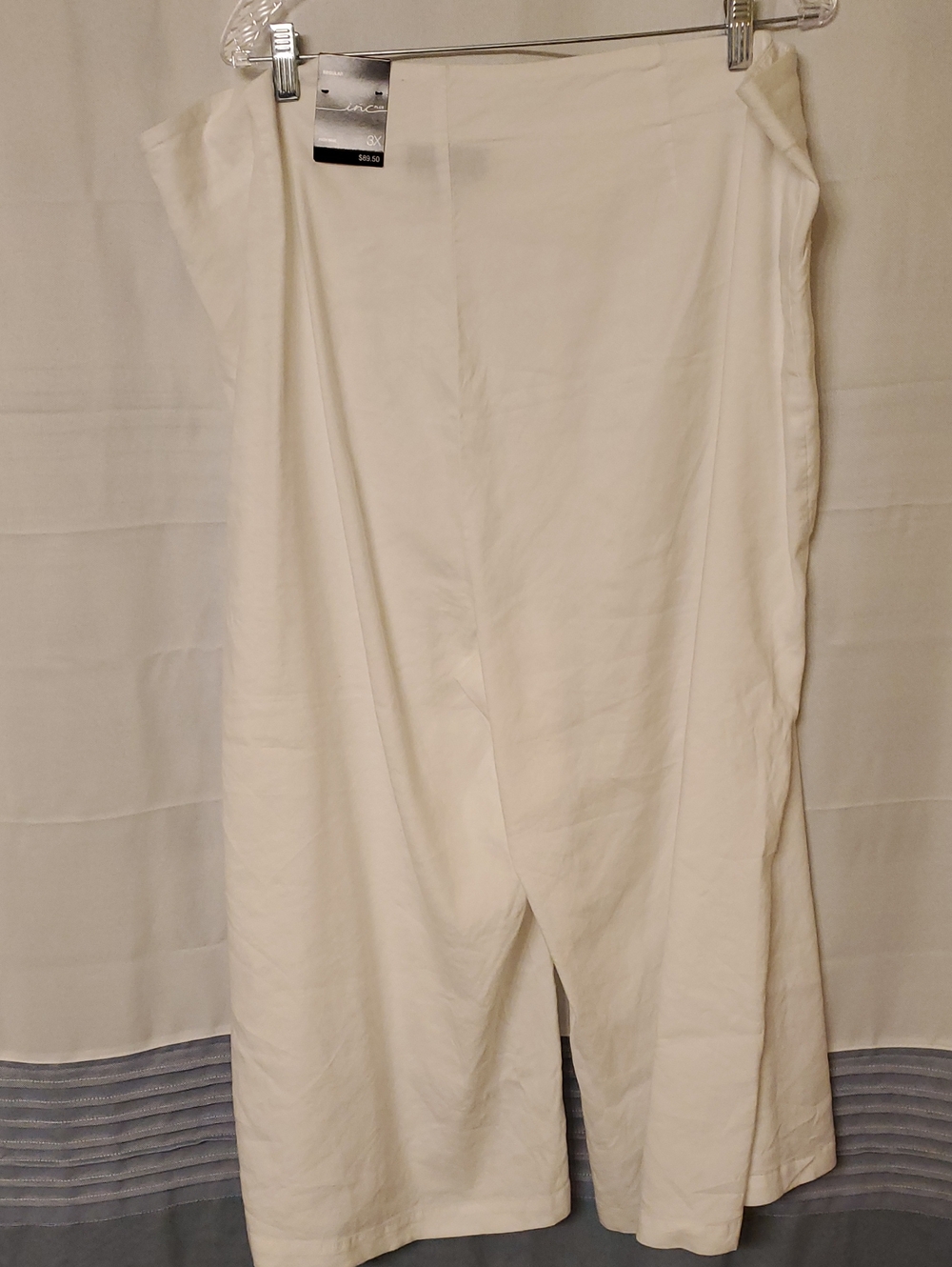 INC International Concepts Cream Wide-Leg Pull-On Trousers